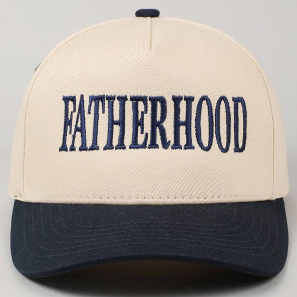 Fatherhood Two-Tone Hat | Embroidered Dad Cap New Dad Style Dad Life Fatherhood